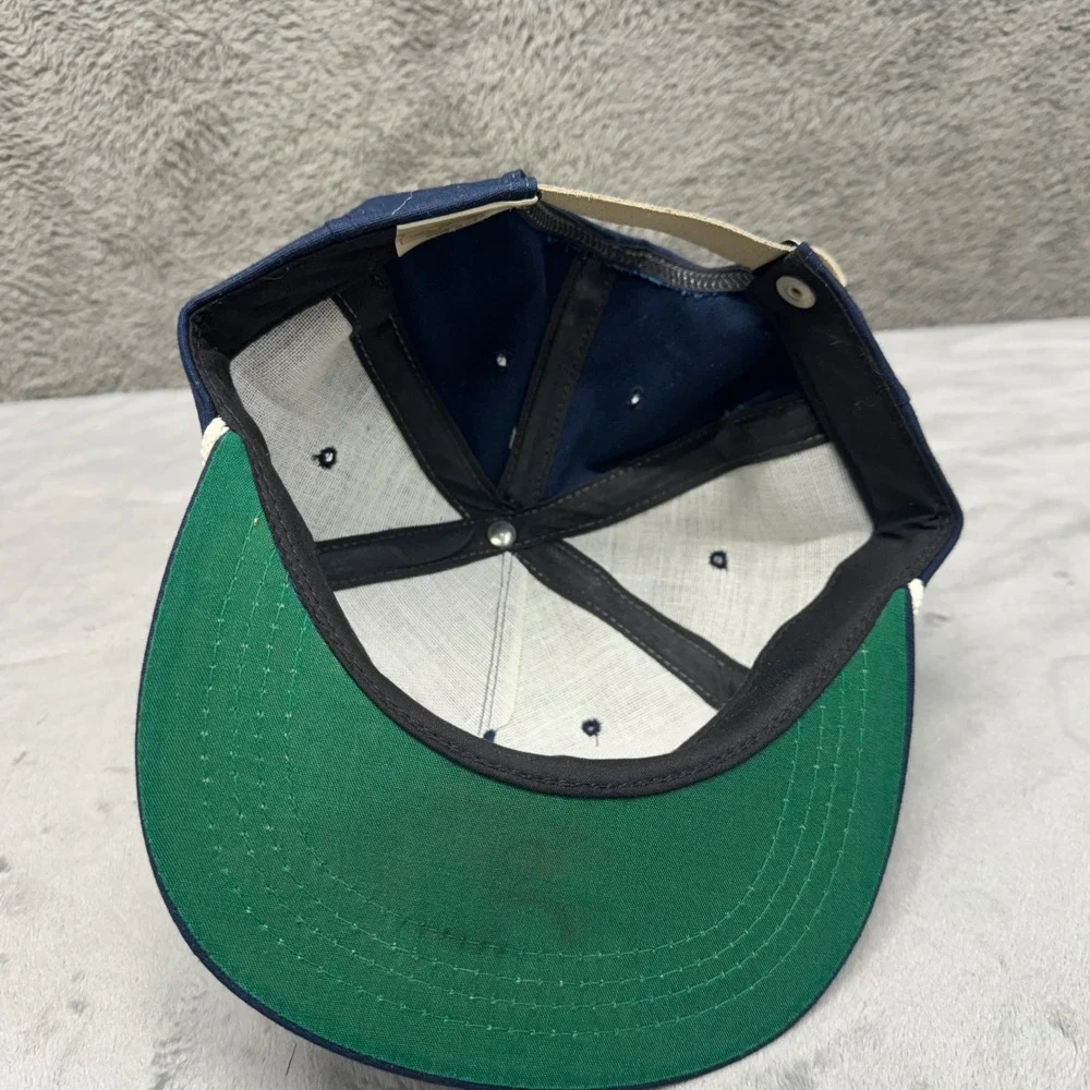 Navy Blue Halekulani Orchid Rope Hat Cali Fame Los Angeles Made in USA Men - Picture 7 of 10